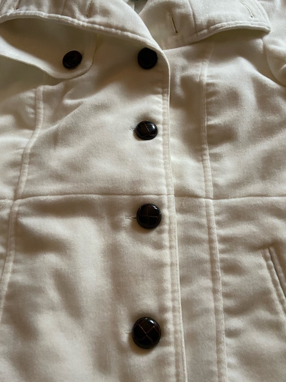 Jack by BB Dakota White Pea Coat Jacket - Picture 3 of 3